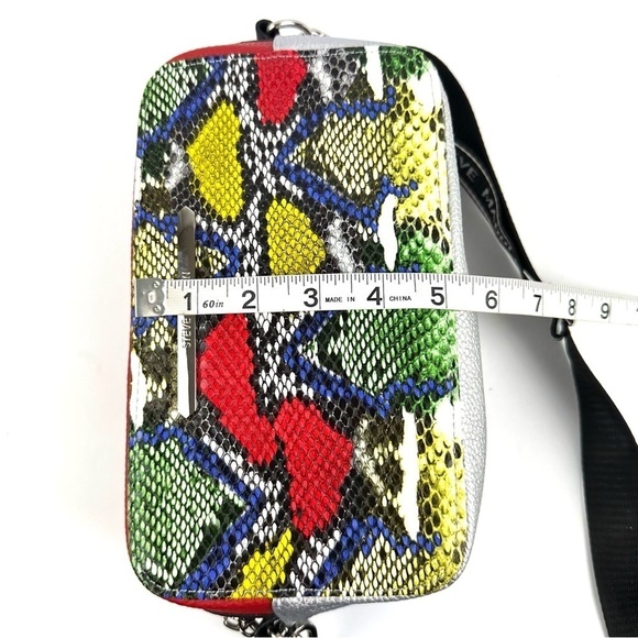 Steve Madden Crossbody Bag Faux Snakeskin Leather Colorful Handbag Purse NEW - Picture 14 of 15